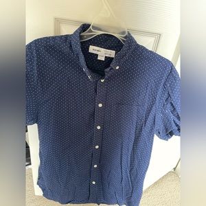 Short sleeve button up — navy